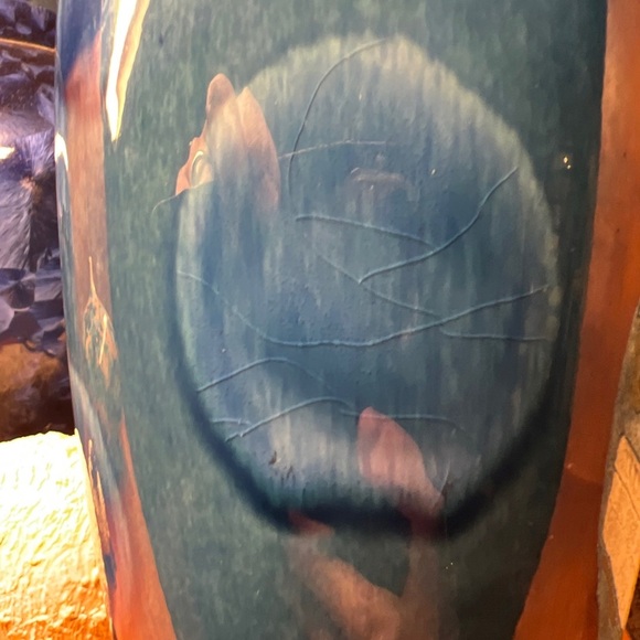 Poole pottery mcm mid century modern vintage blue polka dot vase 8” - Picture 4 of 9